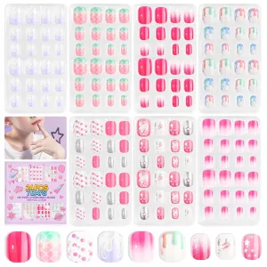 168Pcs 7 Pack Press on Nails for Kids