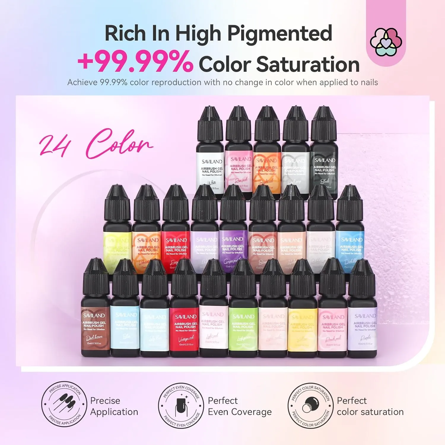 24 Color Airbrush Gel Polish -No Dilution Needed