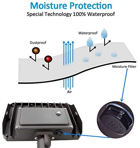 2Pack Dusk to Dawn Outdoor 100W LED Flood Light with Knuckle, 14000LM 1000W Equivalent, 100-277V 5000K Daylight, ETL Commercial Waterproof LED Flood Light Fixture, Security Lighting for Parking Lot