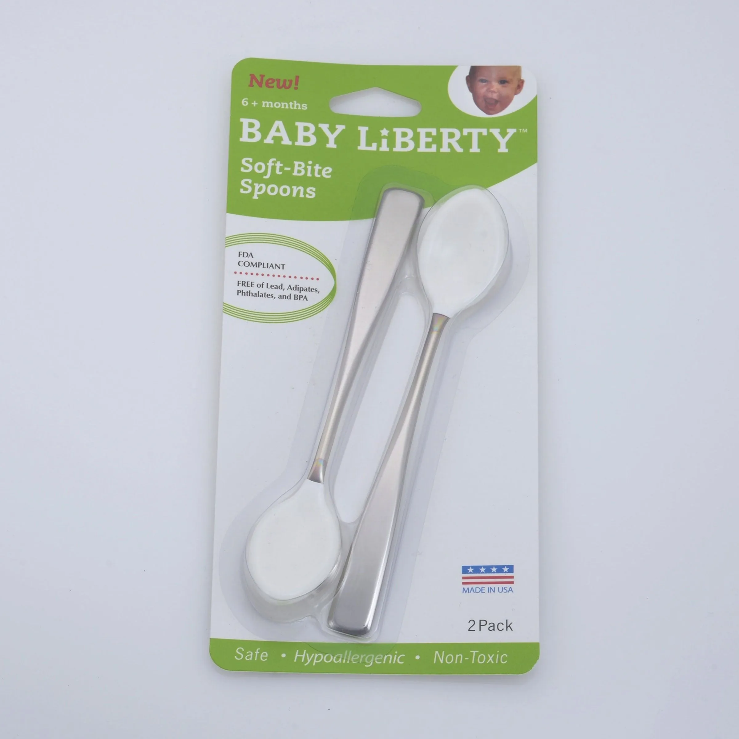 4-pieces Coated Soft-Bite Baby Feeder Spoon