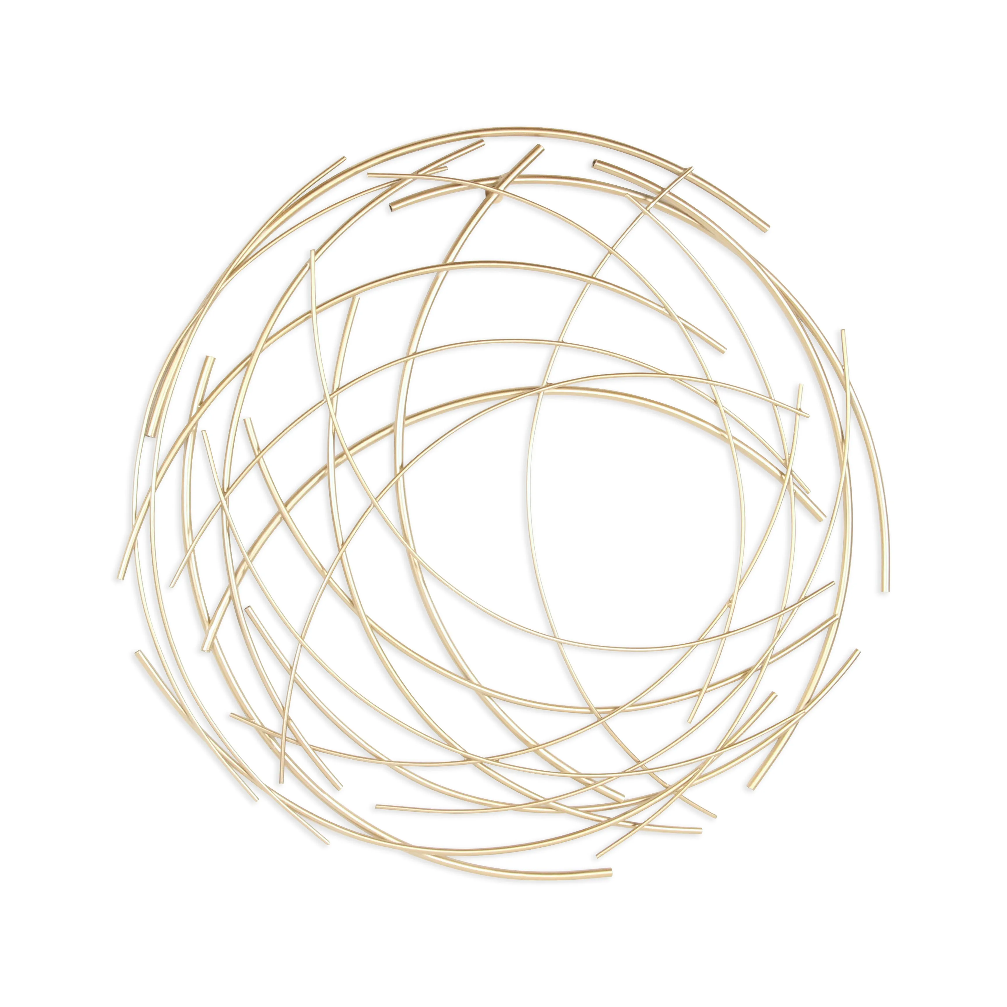 5051GD - Denine Round Wall Art - Gold