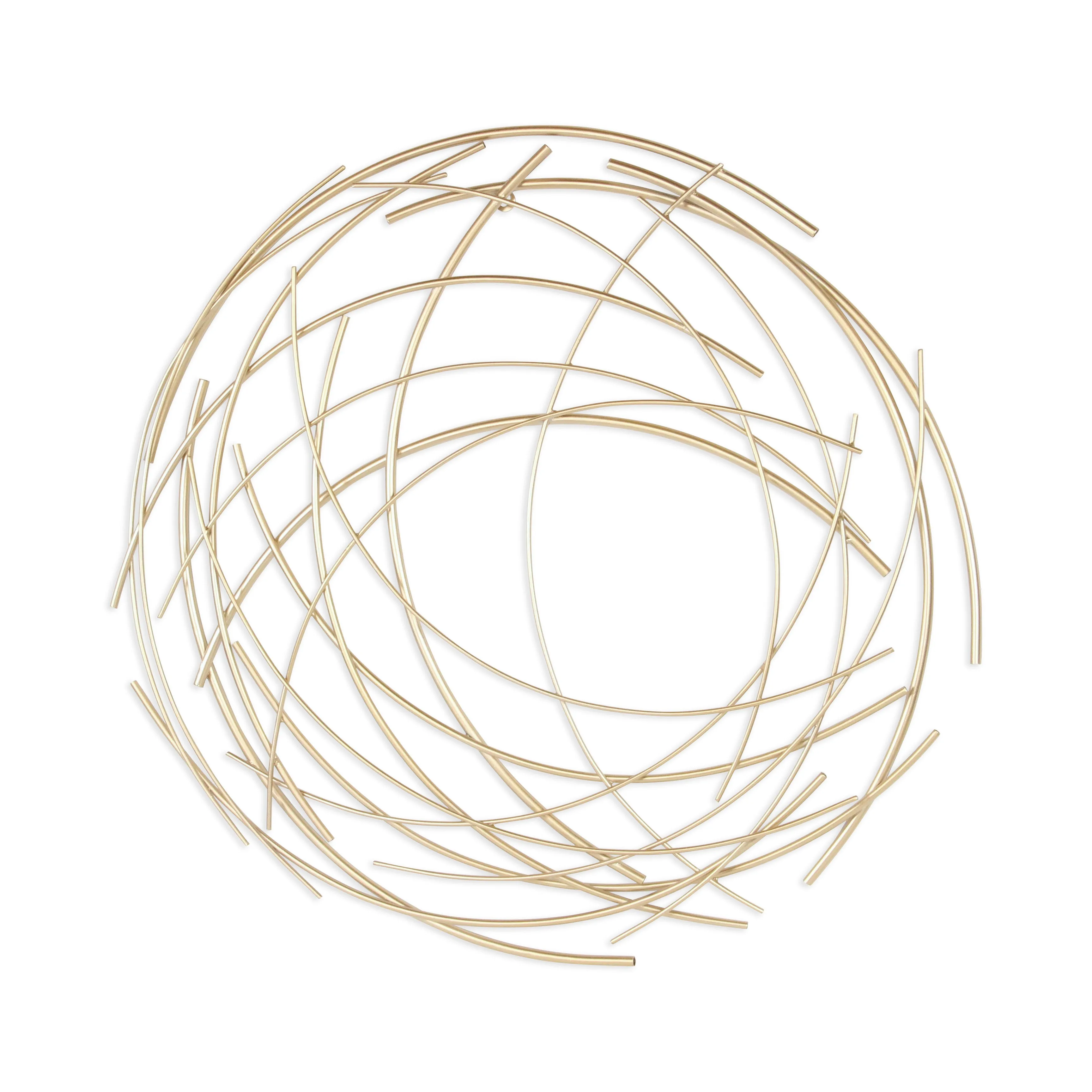 5051GD - Denine Round Wall Art - Gold