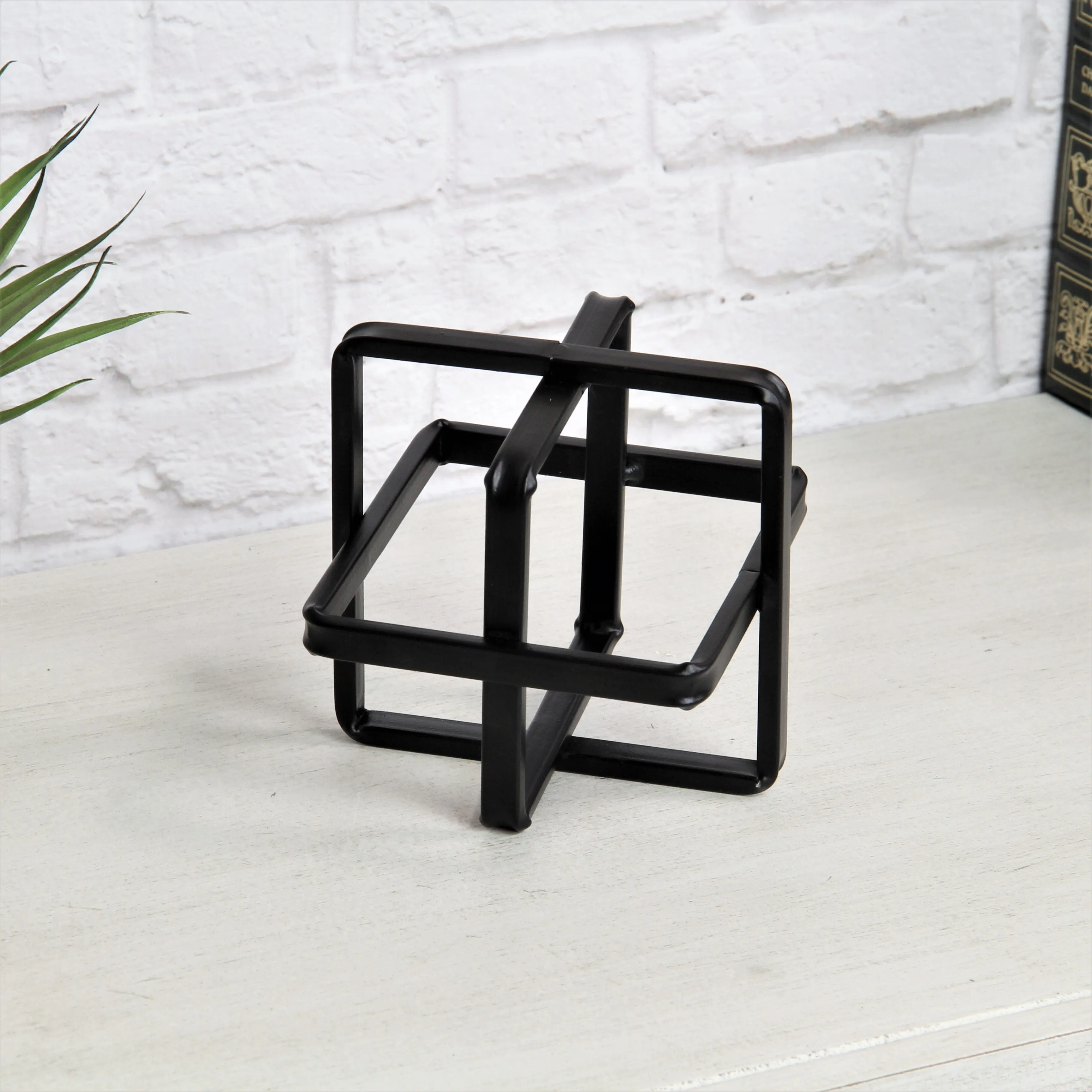 5699S-BK - Alle Black Decor Cube