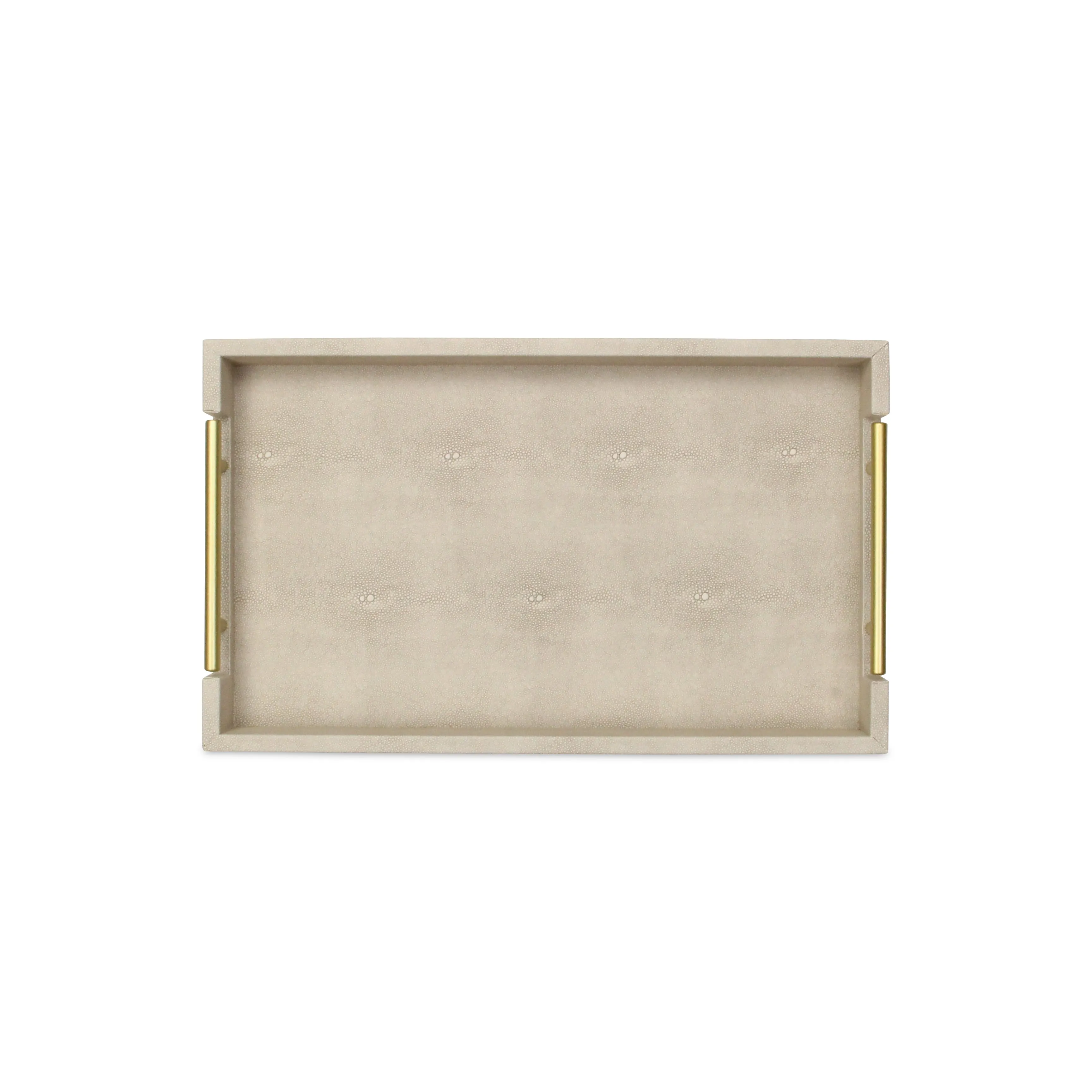 5823CR - Lusan Shagreen Tray - Cream