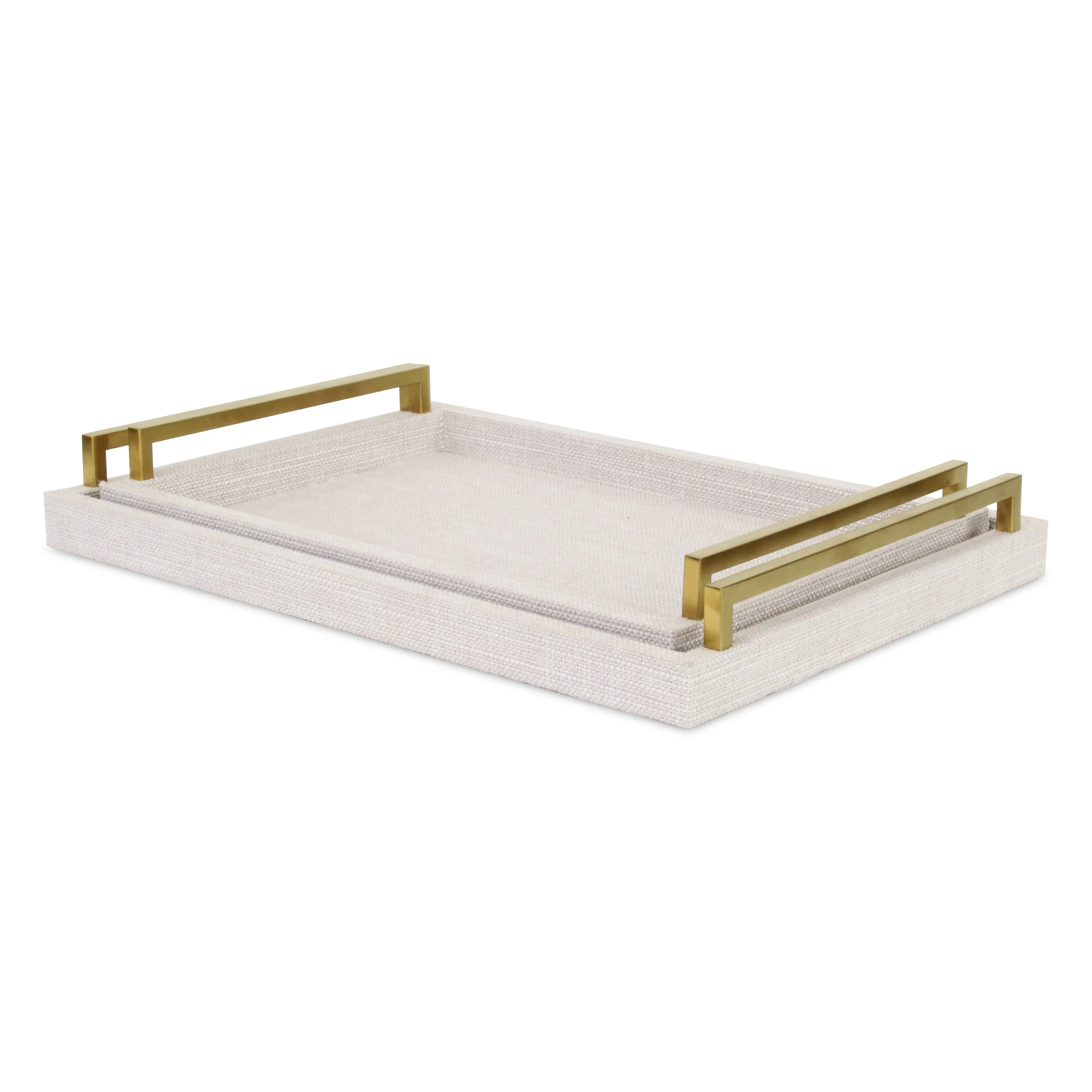 5826-2WTL - Lusan Dark White Linen Tray