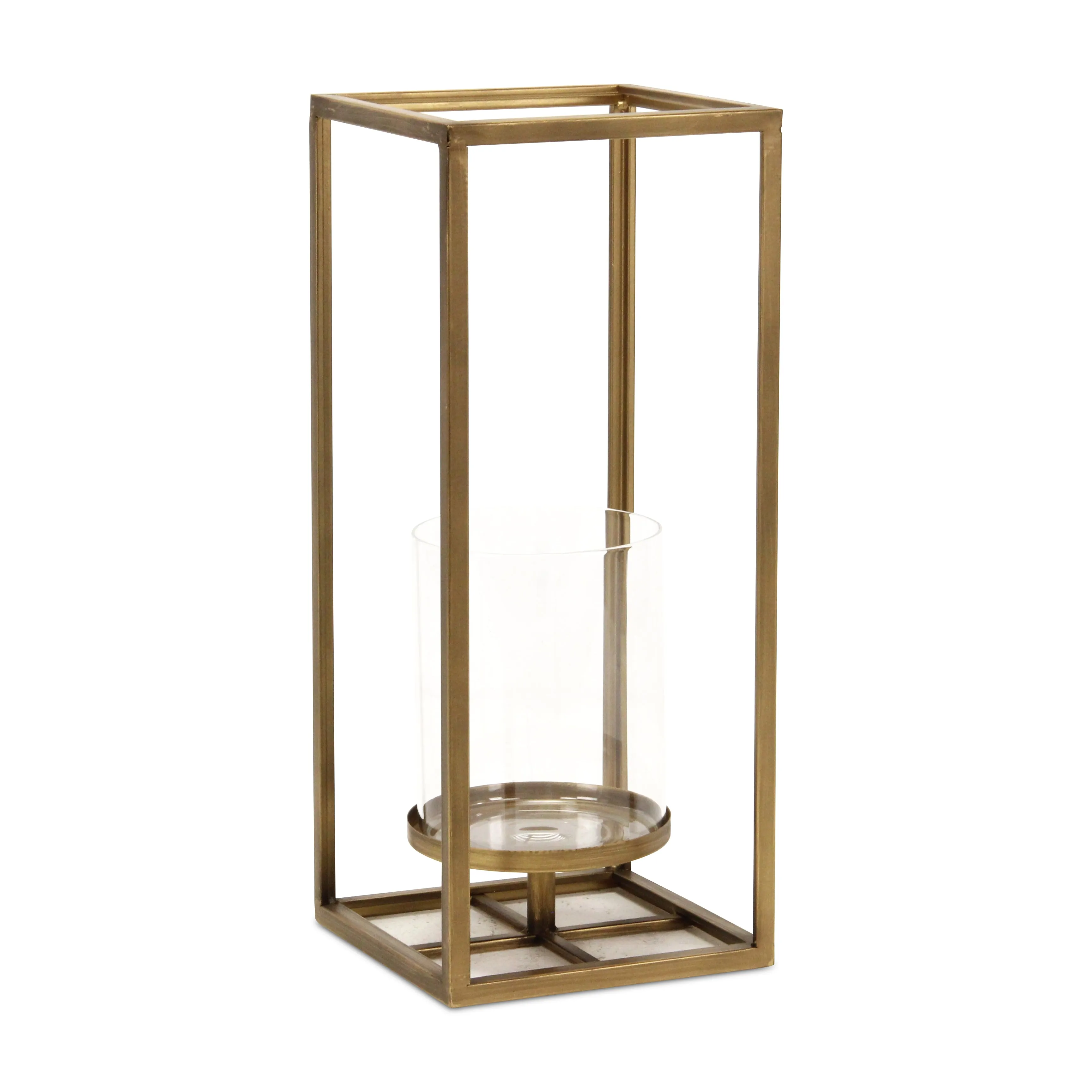 6034GD-L - Pembertale Gold Square Lantern - Large