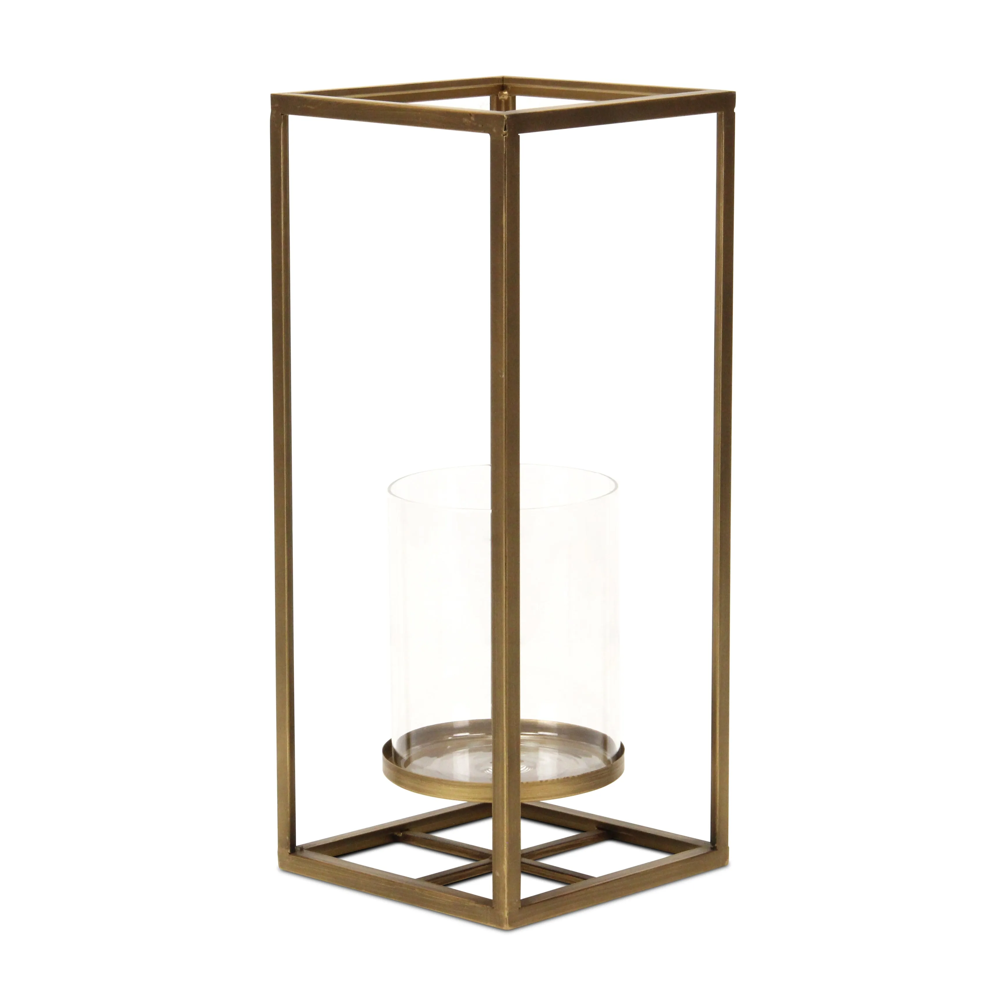 6034GD-L - Pembertale Gold Square Lantern - Large