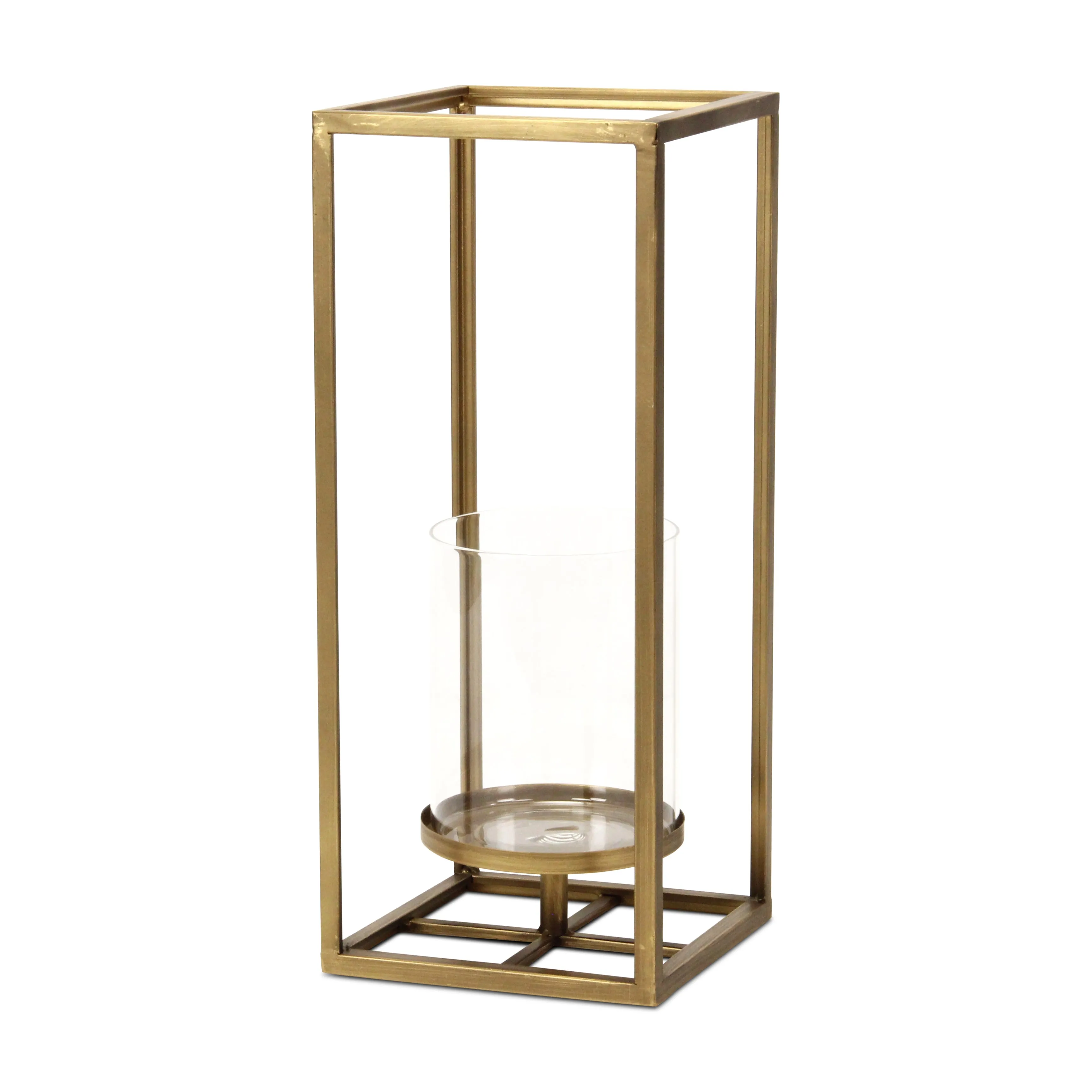 6034GD-L - Pembertale Gold Square Lantern - Large