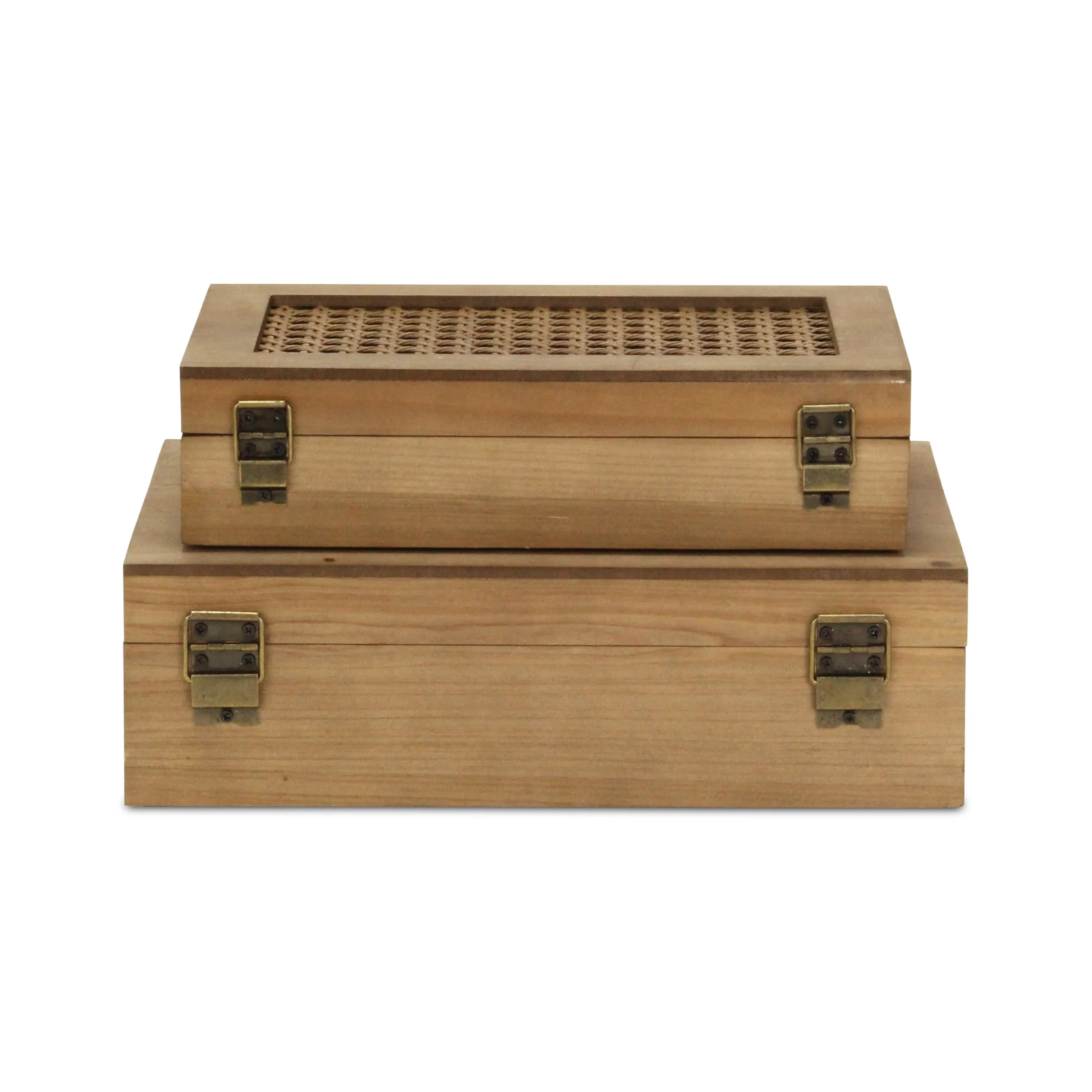 6049-2RT - Baskura Rattan & Wood Box Set