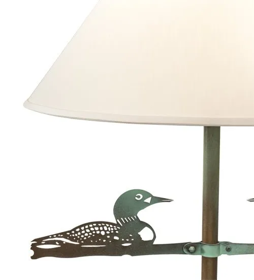 65" High Loon W/Glass Table Floor Lamp