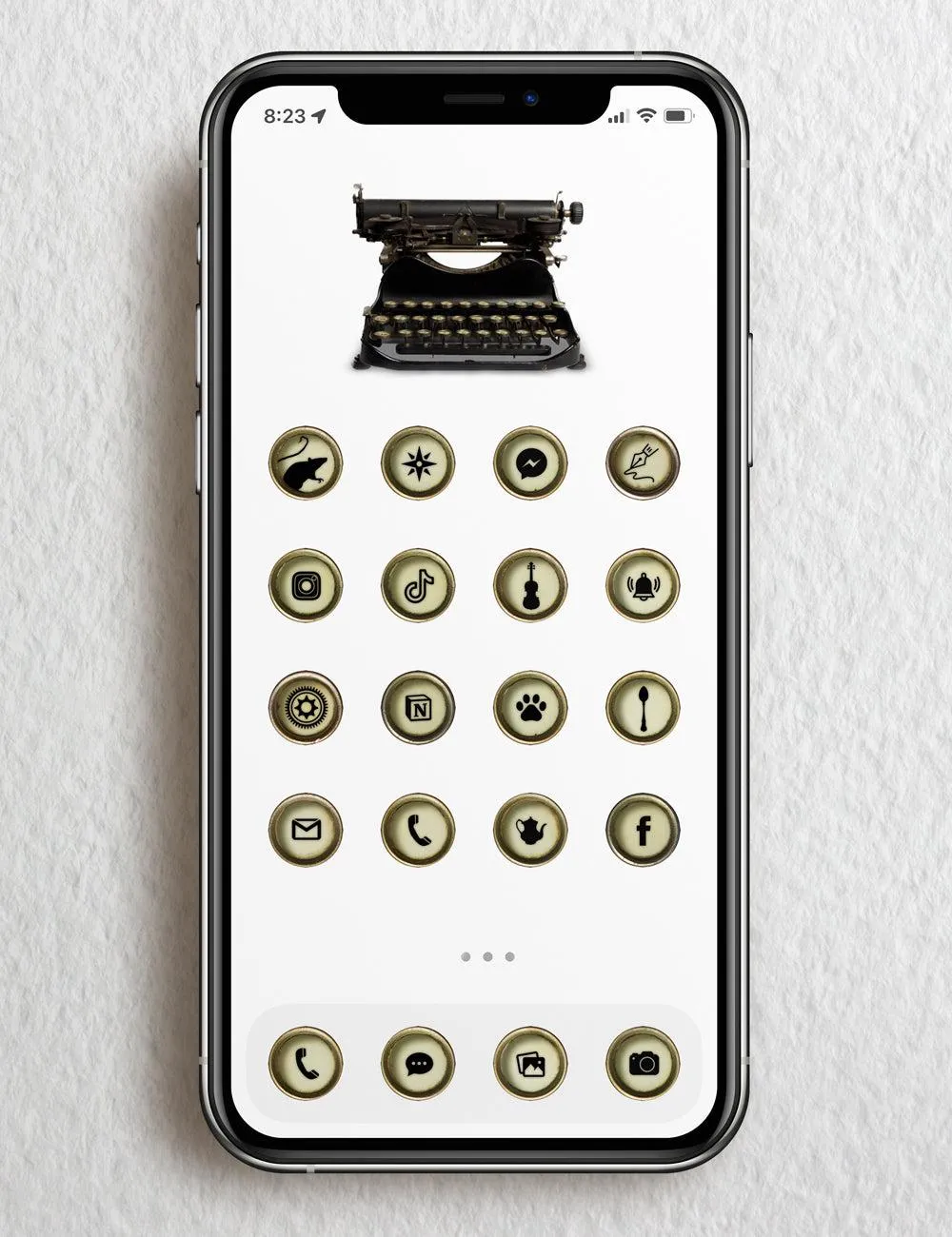 Antique Typewriter iOS Icon Pack - Light Theme