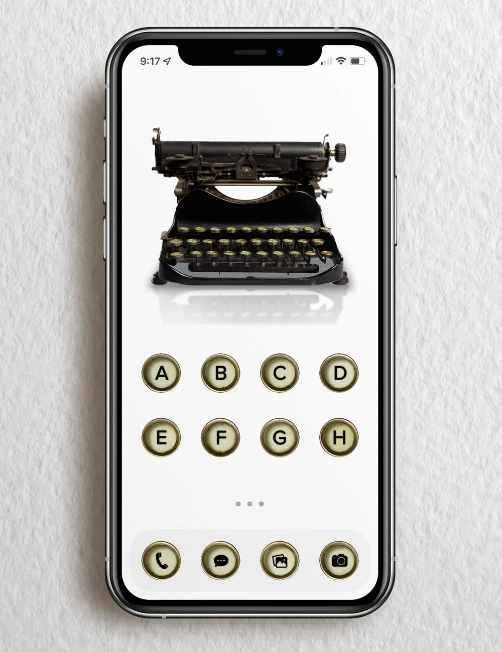 Antique Typewriter iOS Icon Pack - Light Theme