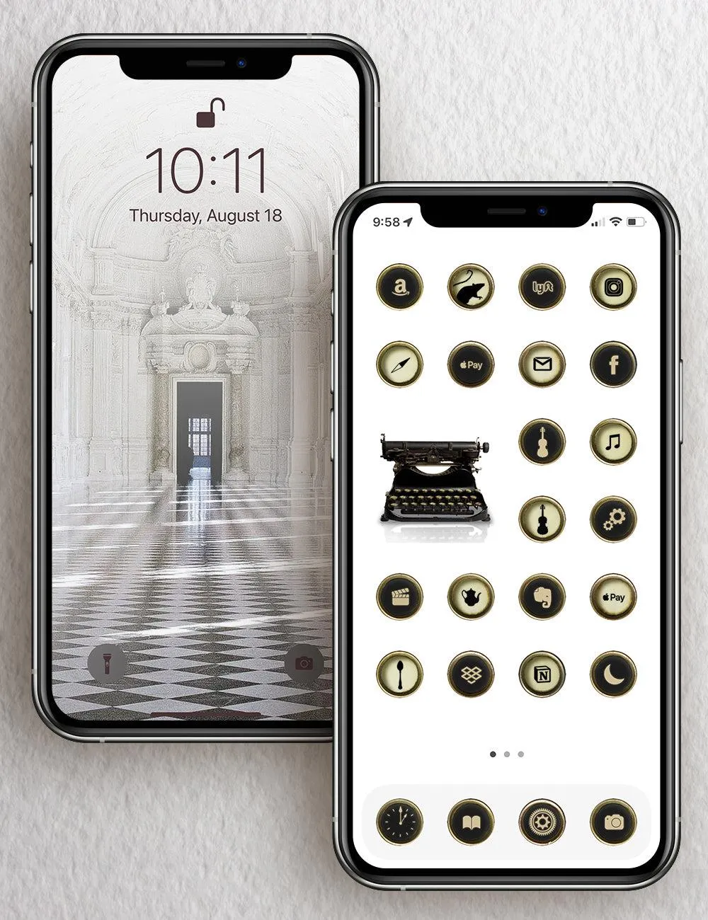 Antique Typewriter iOS Icon Pack - Light Theme