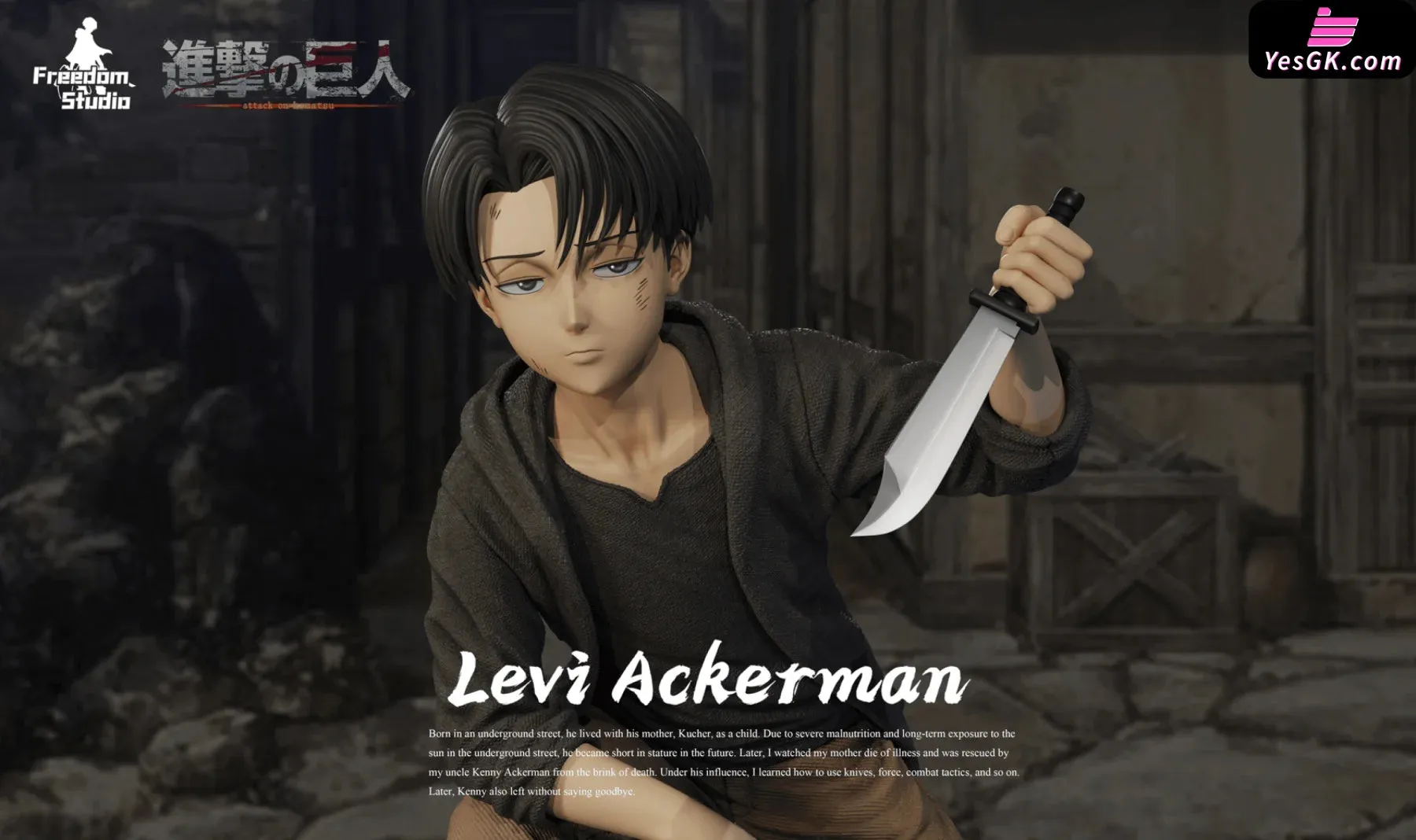 Attack on Titan Childhood Series #2 Childhood Levi Ackerman Statue - Freedom Studio [In-Stock]