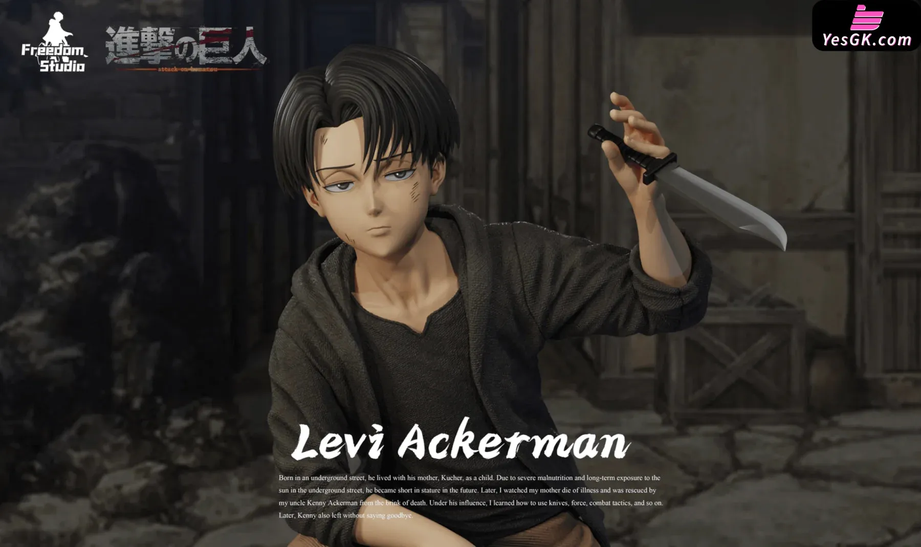 Attack on Titan Childhood Series #2 Childhood Levi Ackerman Statue - Freedom Studio [In-Stock]