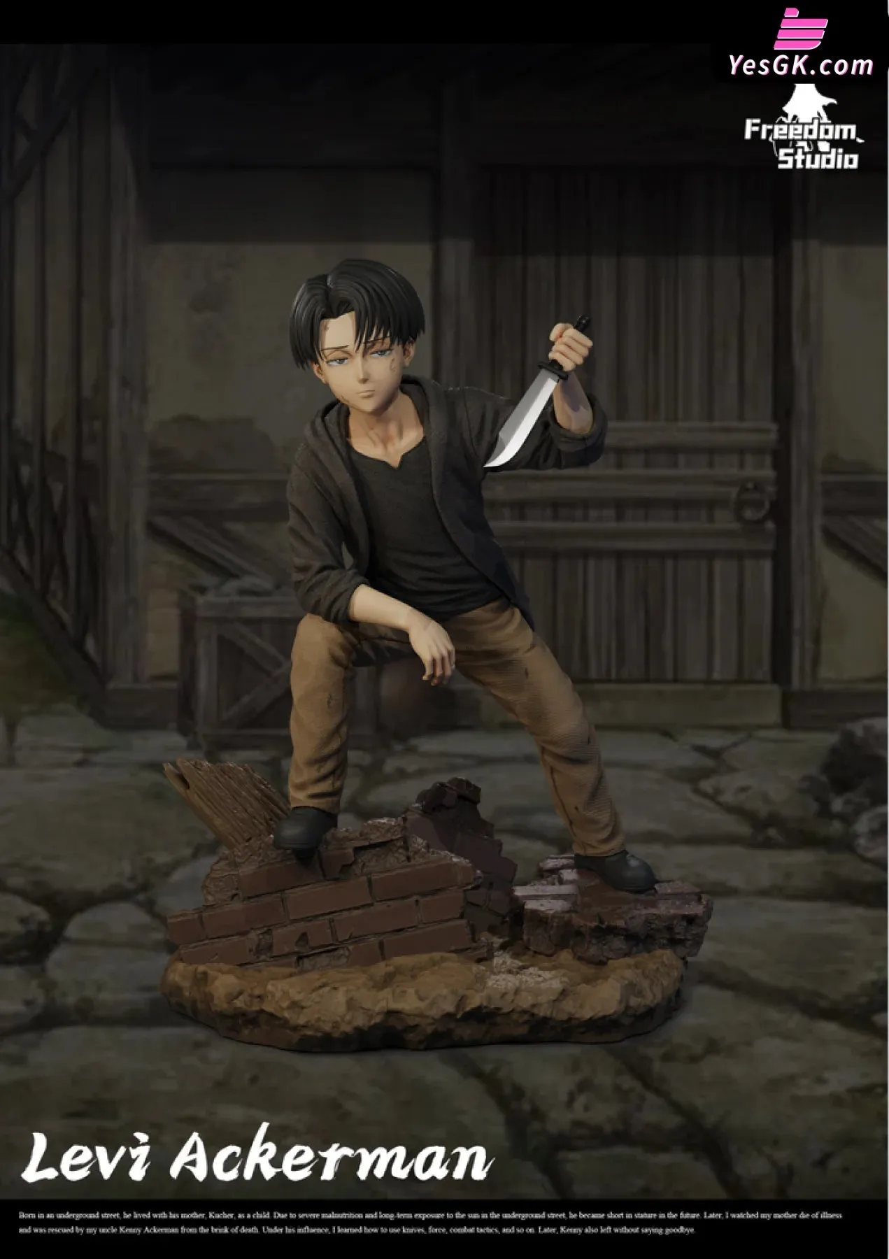 Attack on Titan Childhood Series #2 Childhood Levi Ackerman Statue - Freedom Studio [In-Stock]