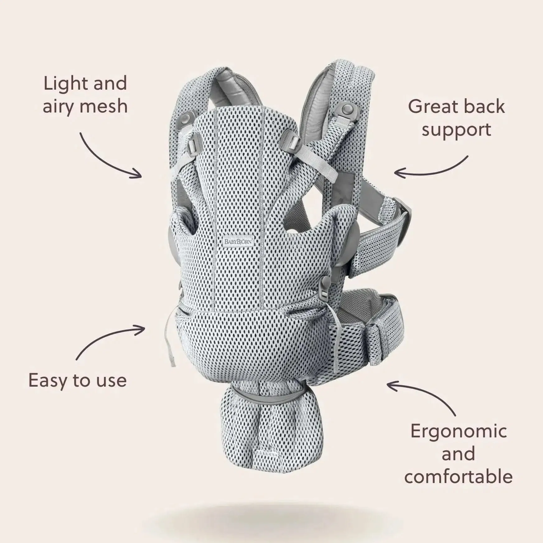 Baby Bjorn - Baby Carrier Free - Anthracite Mesh