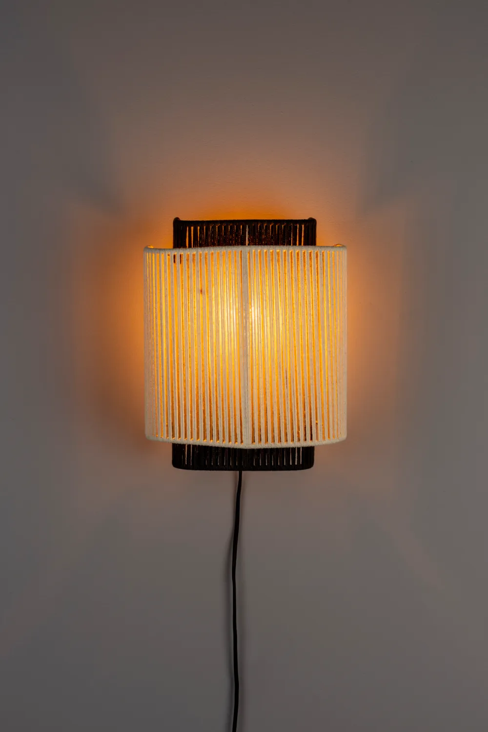 Beige Cotton Thread Wall Lamp | Dutchbone Elon