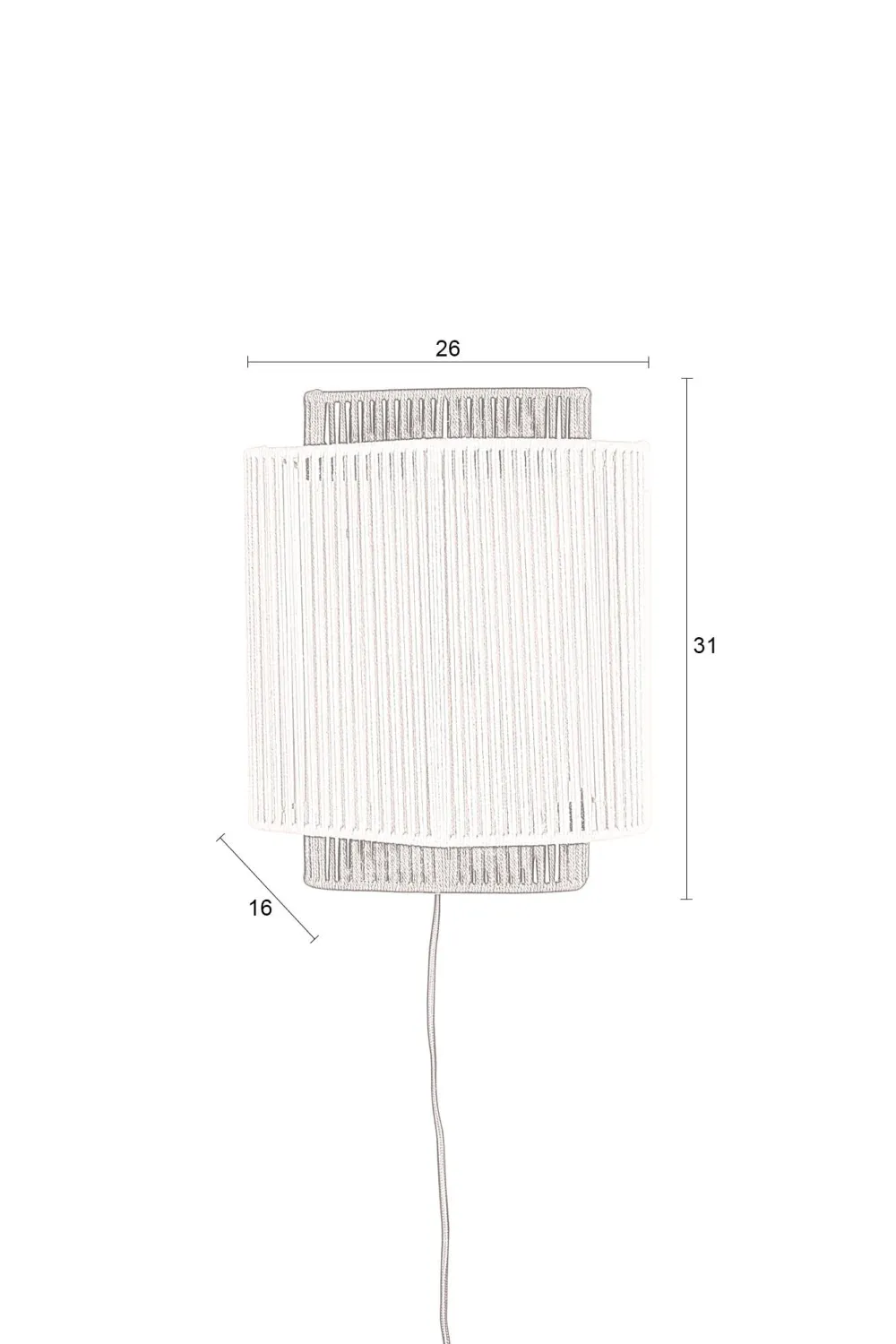 Beige Cotton Thread Wall Lamp | Dutchbone Elon