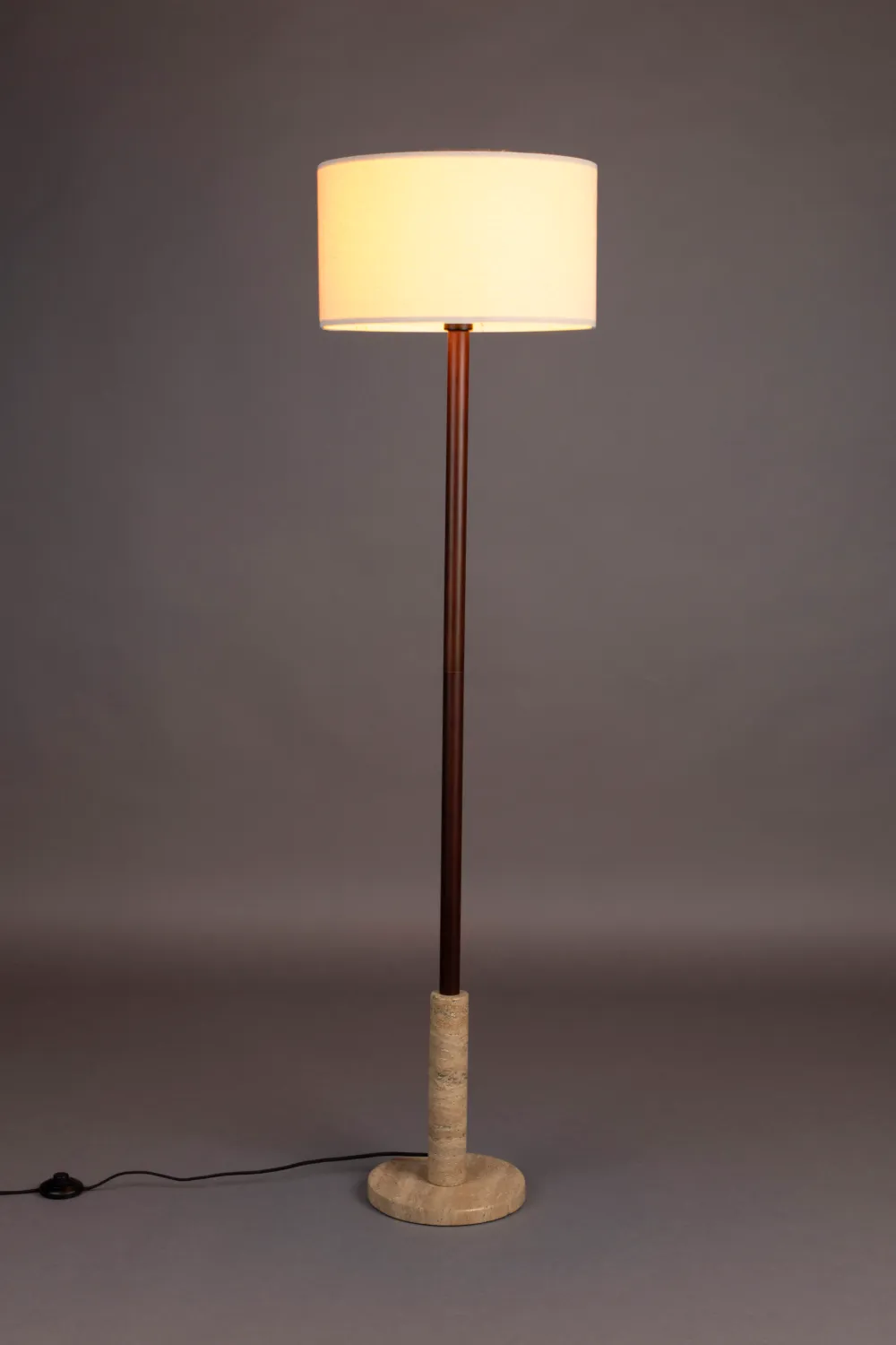 Beige Drum Shade Floor Lamp | Dutchbone Jackson