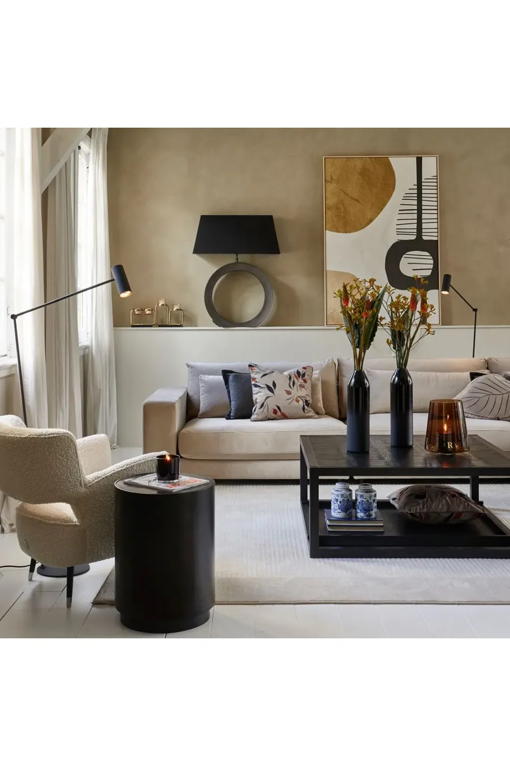 Black Adjustable Floor Lamp | Rivièra Maison Morriston