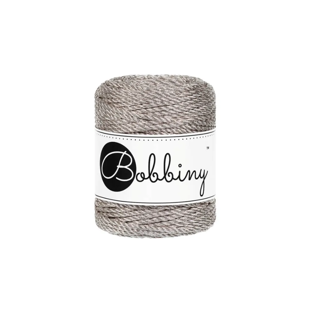 Bobbiny Metallic Makramee Garn 3 mm x 50 m gedreht