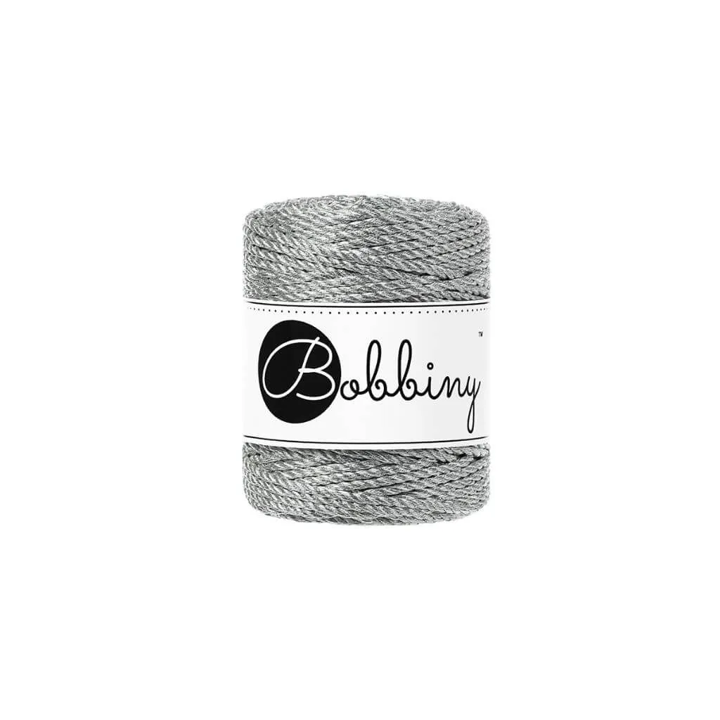 Bobbiny Metallic Makramee Garn 3 mm x 50 m gedreht