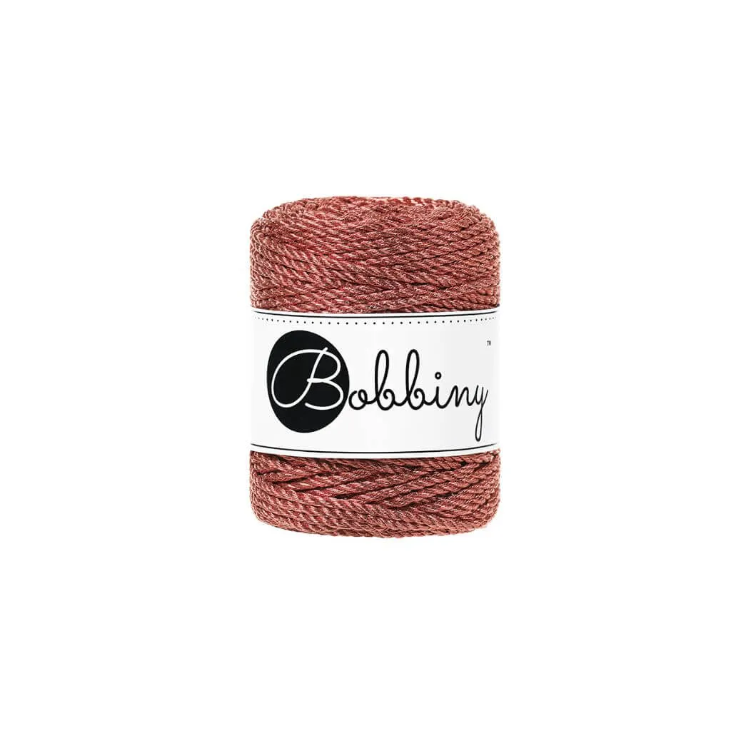 Bobbiny Metallic Makramee Garn 3 mm x 50 m gedreht