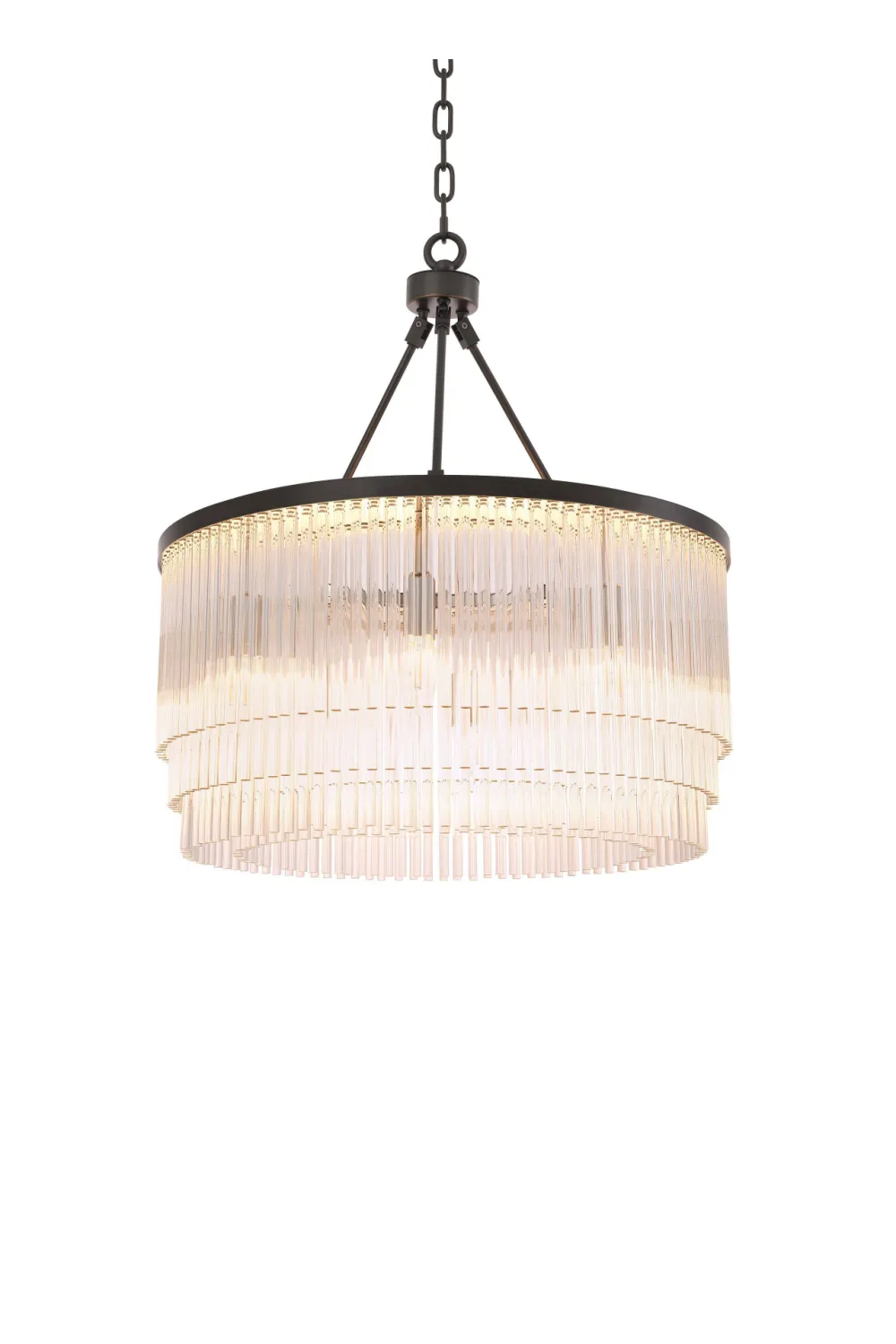 Bronze Glass Layered Chandelier | Eichholtz Hector S