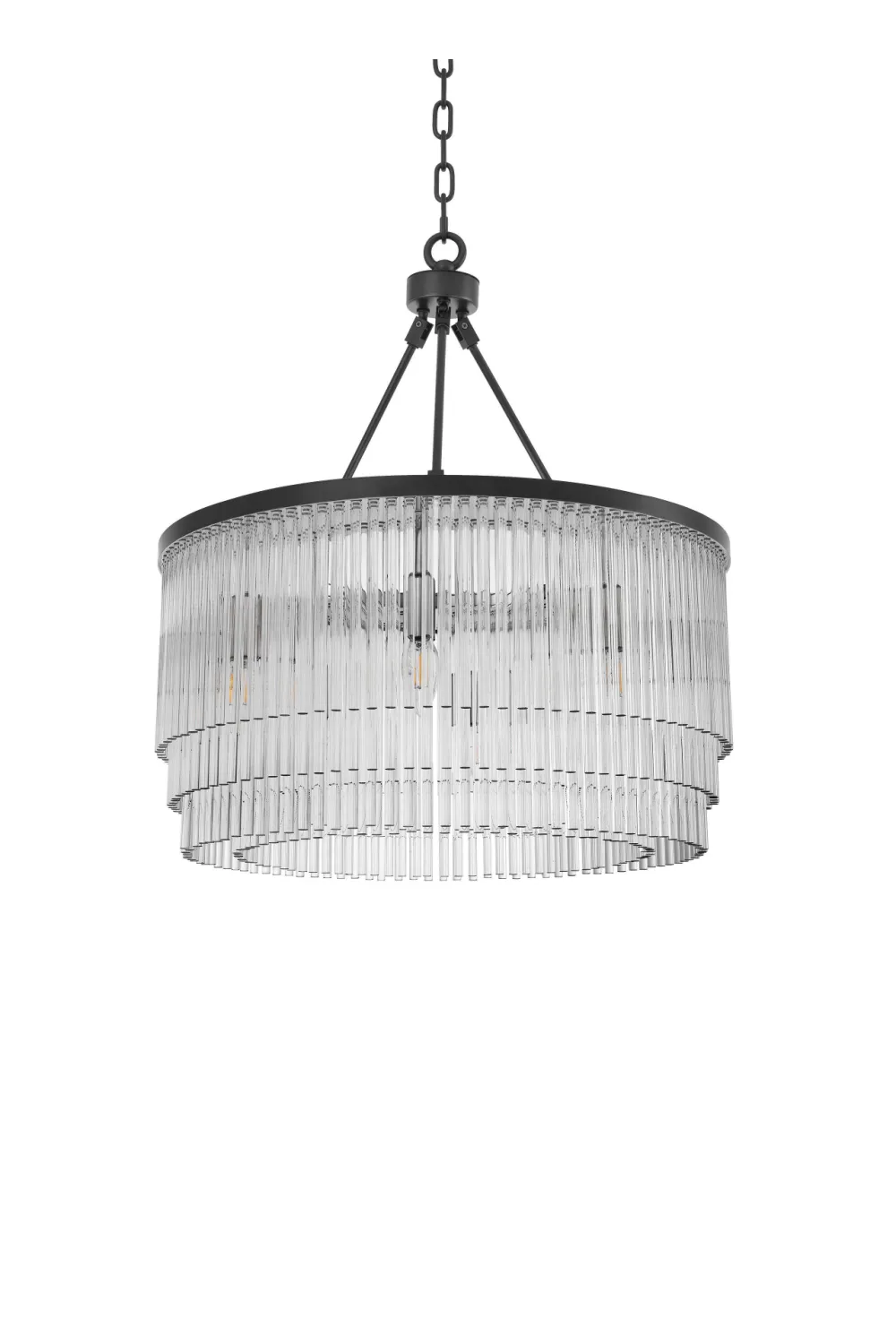 Bronze Glass Layered Chandelier | Eichholtz Hector S