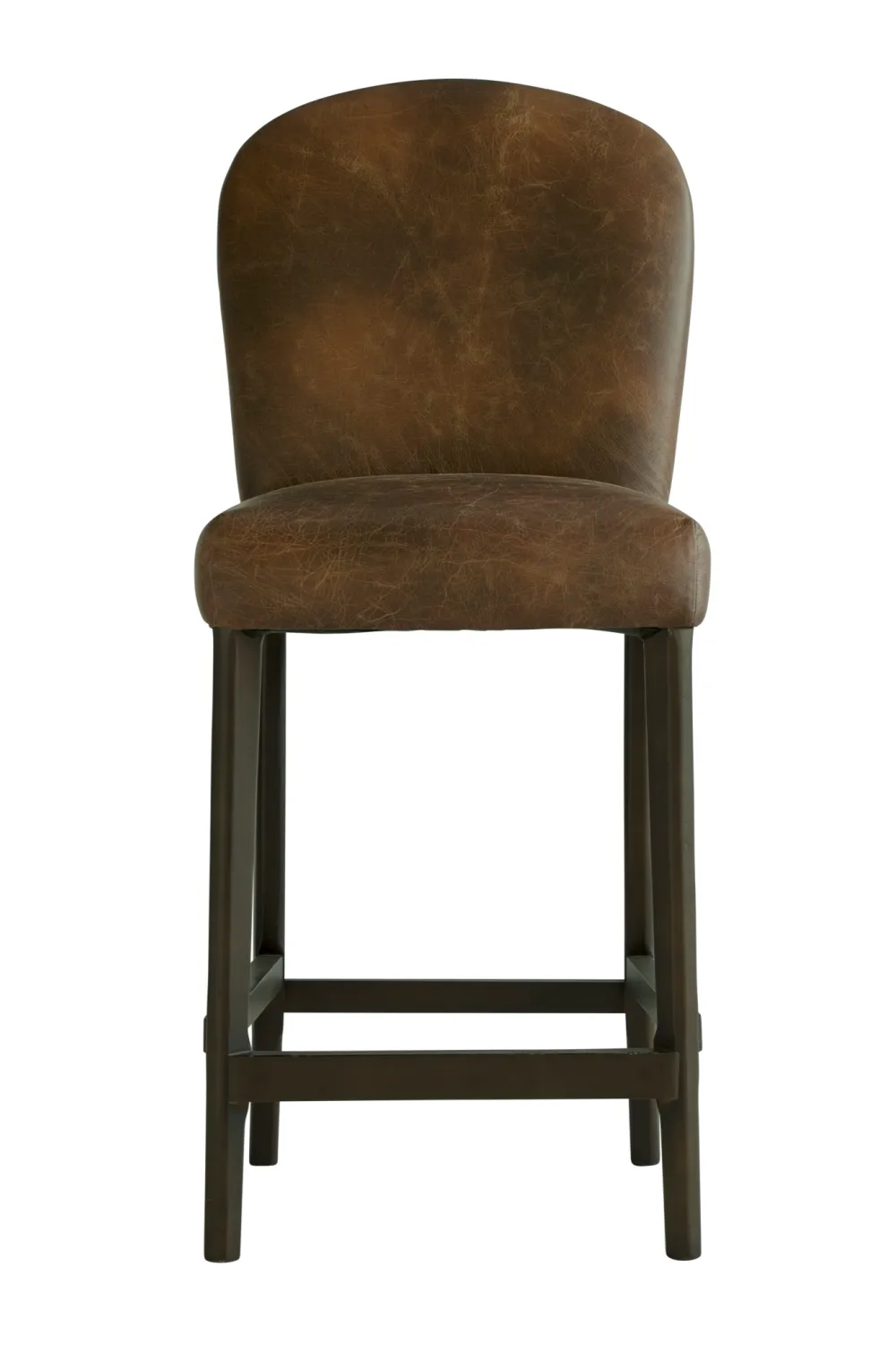 Brown Leather Bar Stool | Andrew Martin Nico