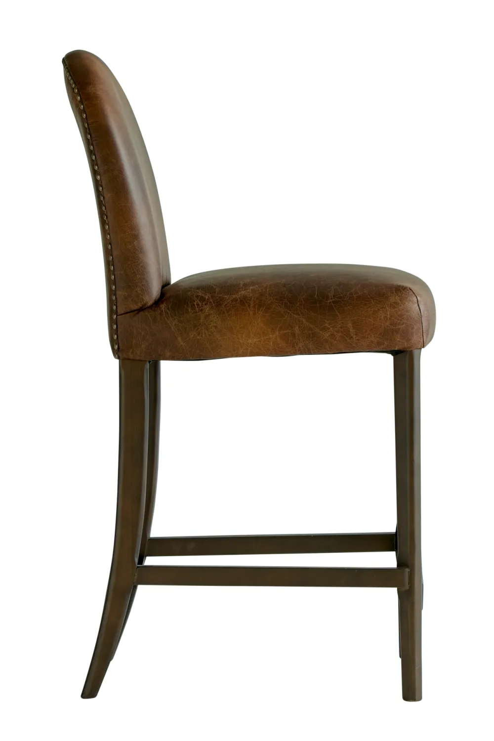 Brown Leather Bar Stool | Andrew Martin Nico