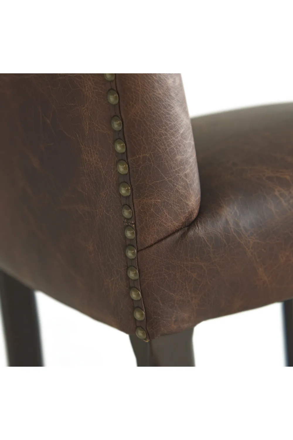 Brown Leather Bar Stool | Andrew Martin Nico