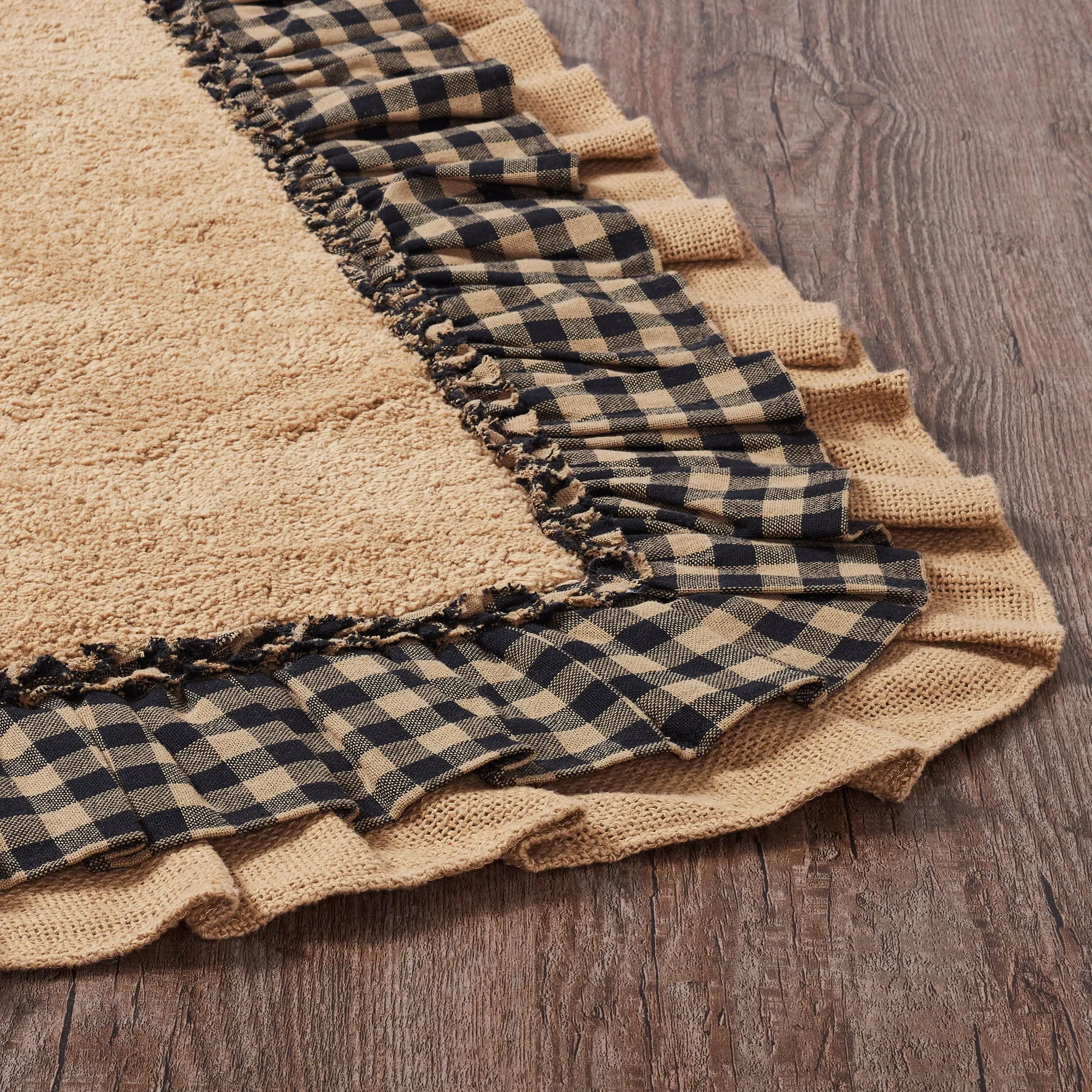 Burlap Natural w/ Check Bathmat