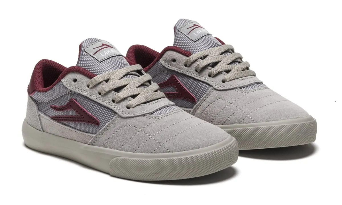 Cambridge Kids - Grey/Burgundy Suede