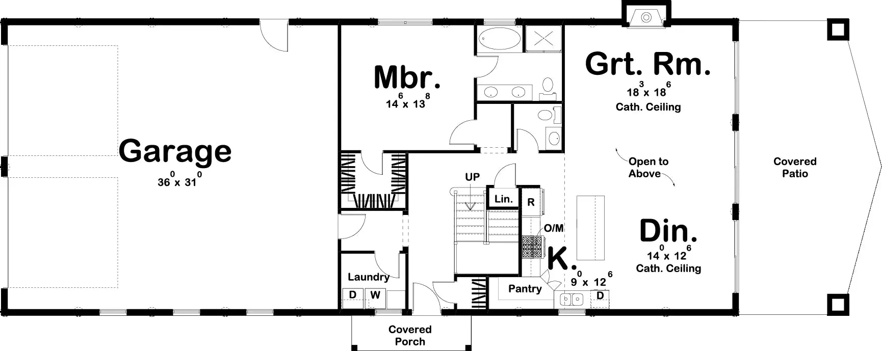 Charming 3-bedroom Barndominium Style House Plan with modern amenities.