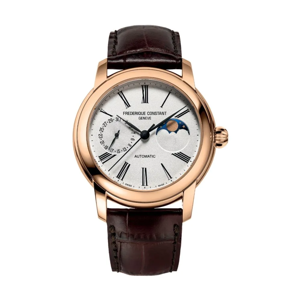 Classic Moonphase Manufacture Silver Dial Rose Gold-Plated Case