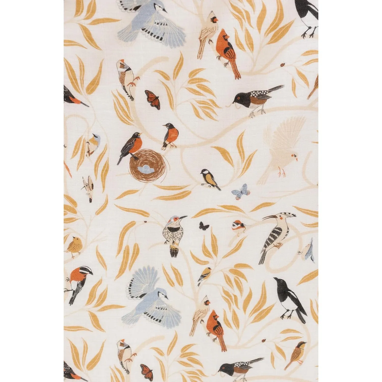 Clementine Kids - Cotton Muslin Crib Sheet - Birds