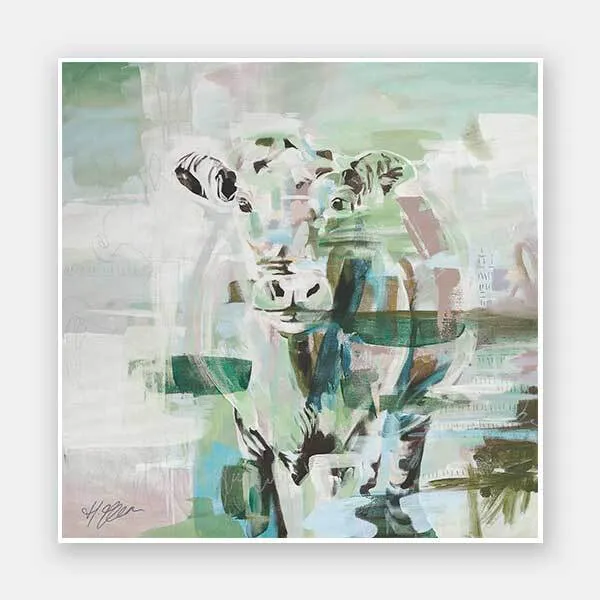 Closer To You Pastel Green Unframed Art Print