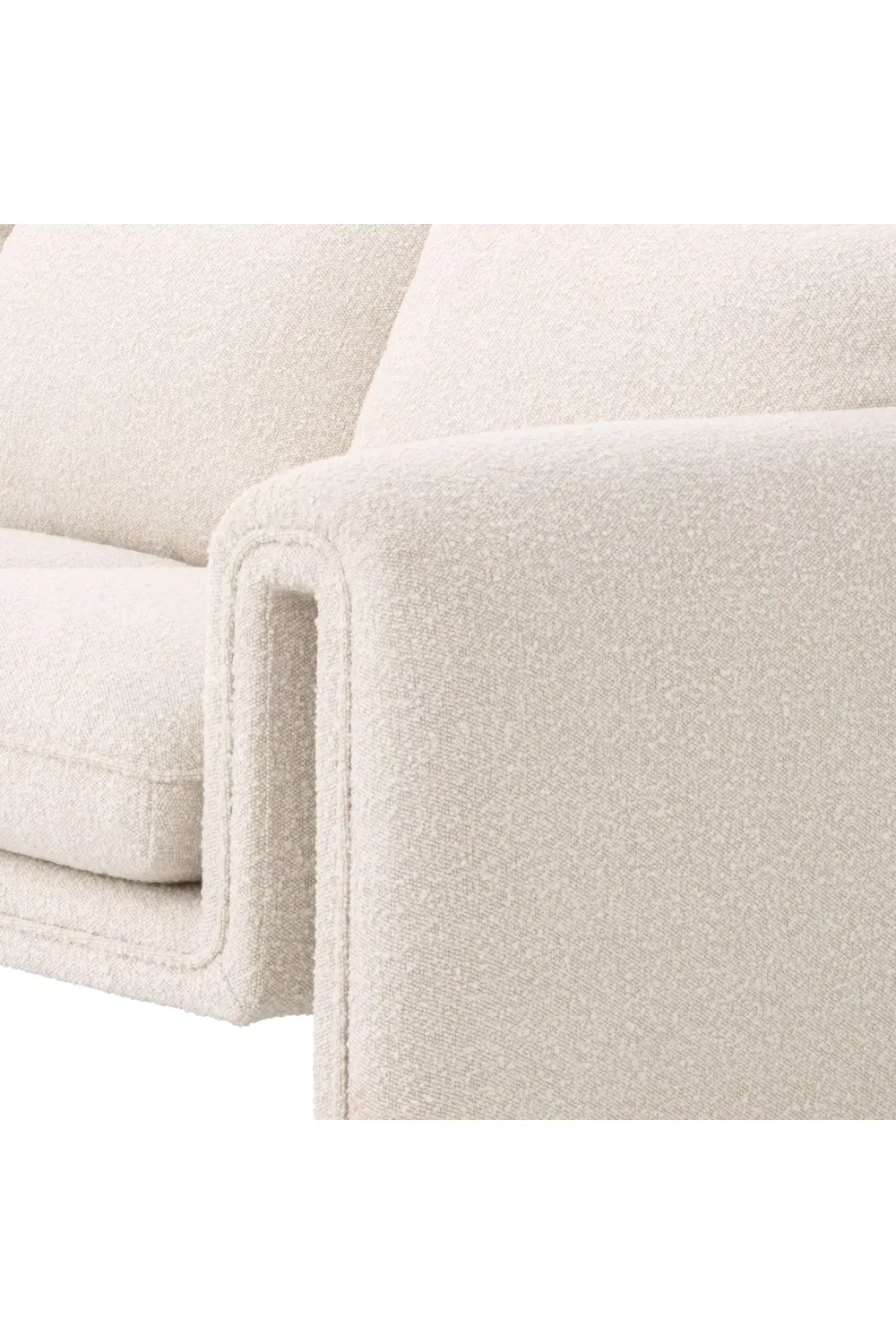 Cream Bouclé Upholstered Sofa | Eichholtz Tondo