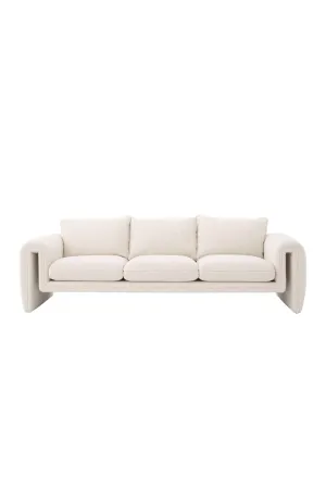 Cream Bouclé Upholstered Sofa | Eichholtz Tondo