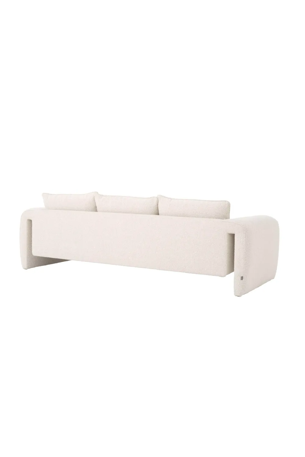 Cream Bouclé Upholstered Sofa | Eichholtz Tondo