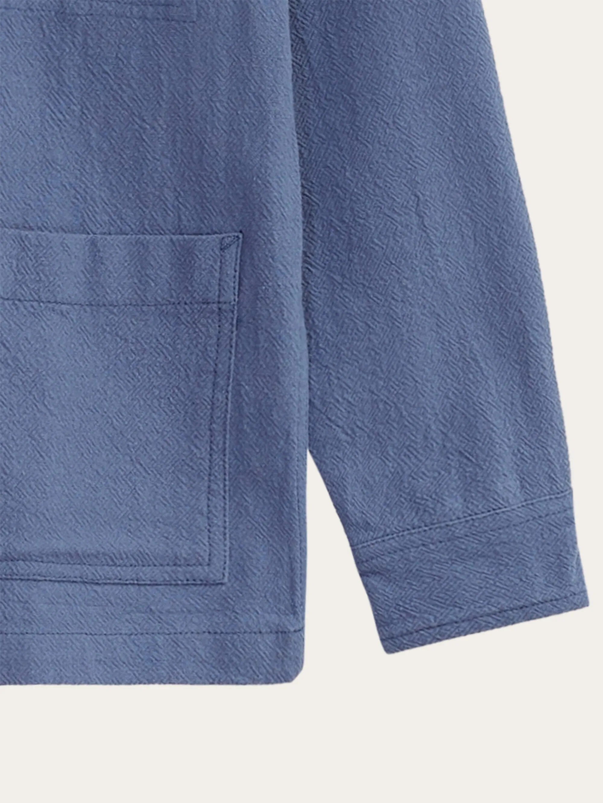 Crushed cotton overshirt - GOTS/Vegan - Moonlight Blue