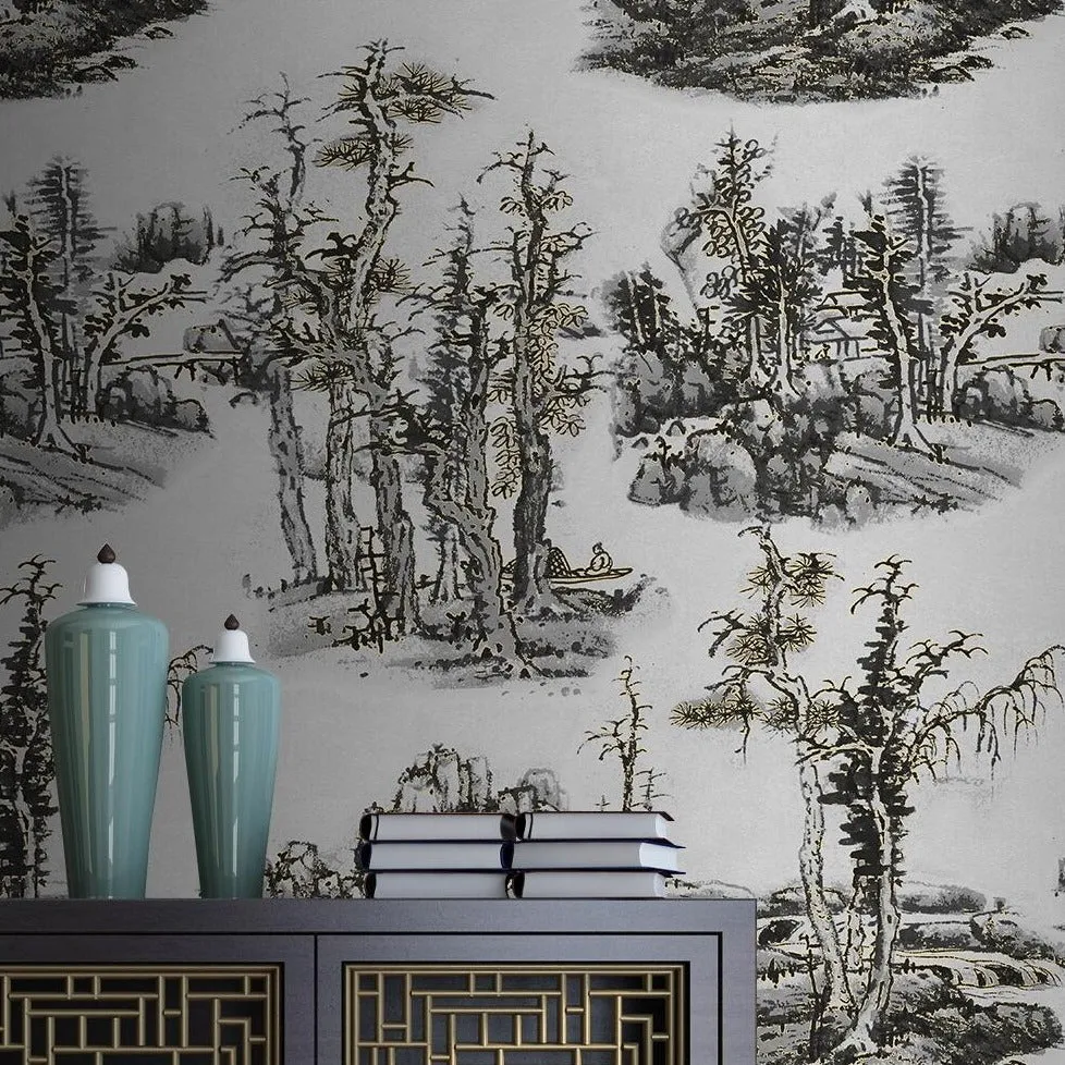 Custom Mural Wallpaper Chinese Traditional Painting Landscape (㎡)