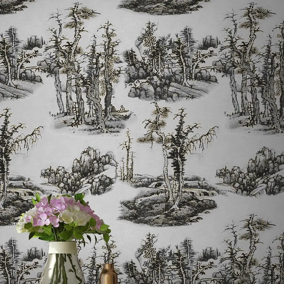 Custom Mural Wallpaper Chinese Traditional Painting Landscape (㎡)