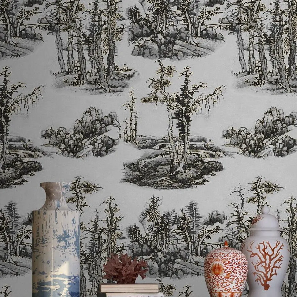 Custom Mural Wallpaper Chinese Traditional Painting Landscape (㎡)