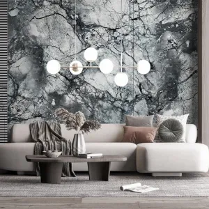 Custom Mural Wallpaper Modern Marble Effect Slate Pattern (㎡)