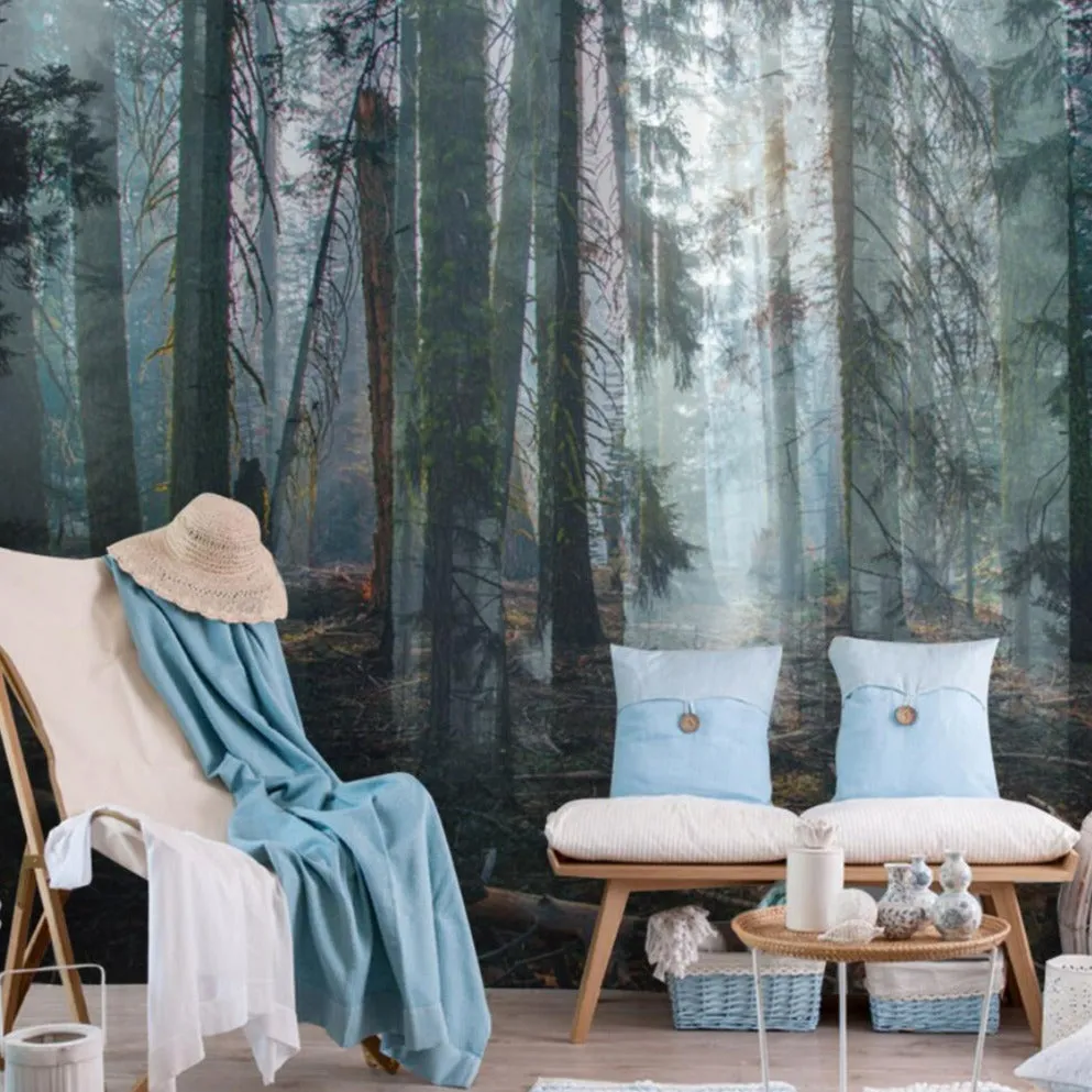 Custom Mural Wallpaper Nature Forest Scenery (㎡)