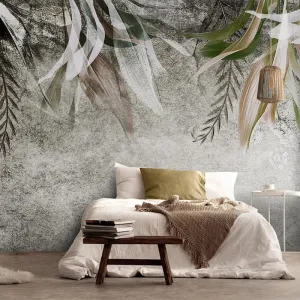 Custom Mural Wallpaper Retro Abstract Art Leaf (㎡)