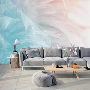 Custom Size Feather Wallpaper Mural Modern Wallcovering (㎡)